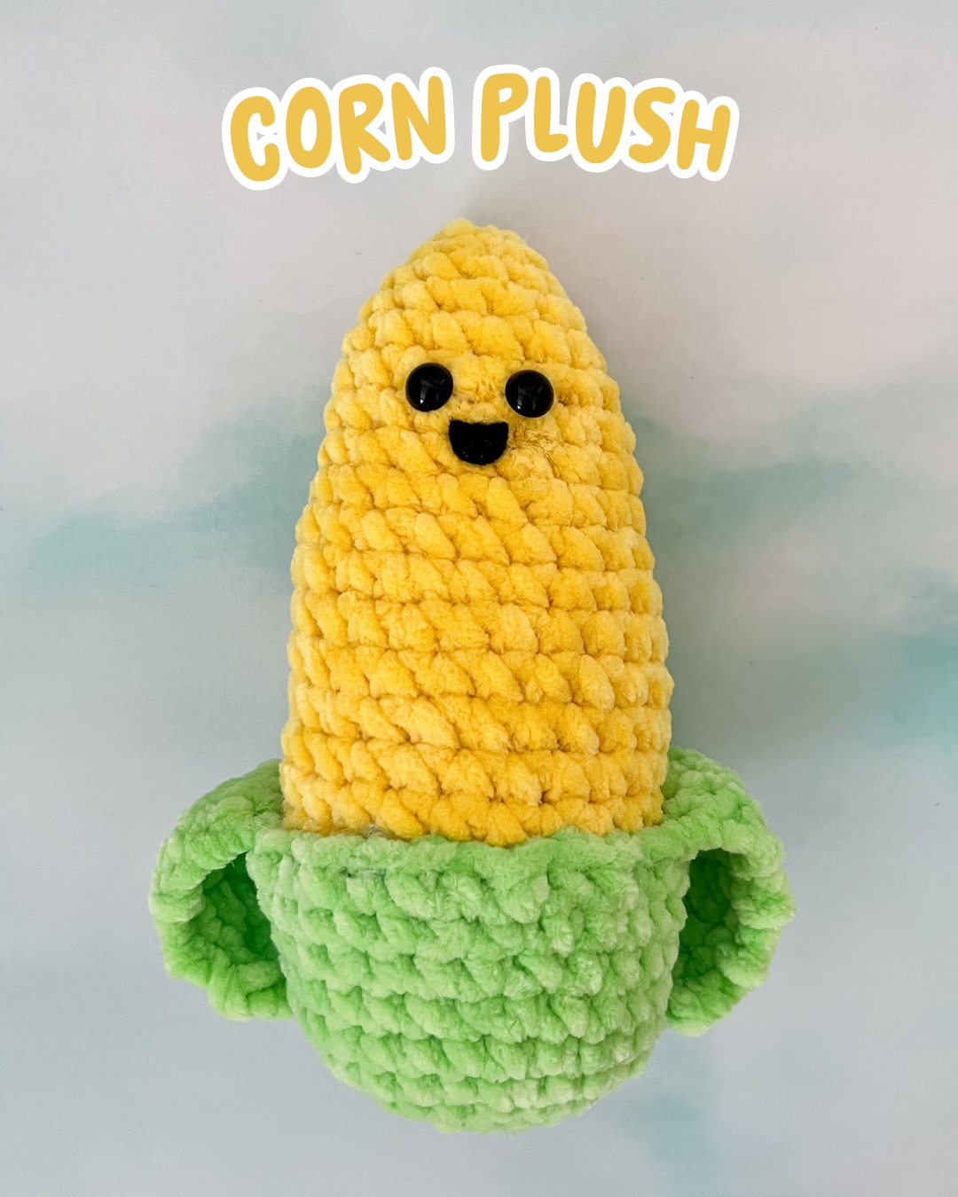 Corn Plush Free Crochet Pattern - Beginner Amigurumi