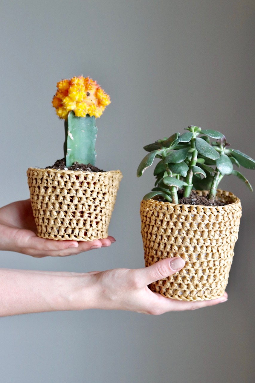 Mini Raffia Planter