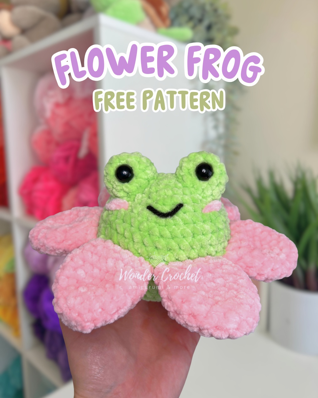 Flower Frog Plush Free Crochet Pattern