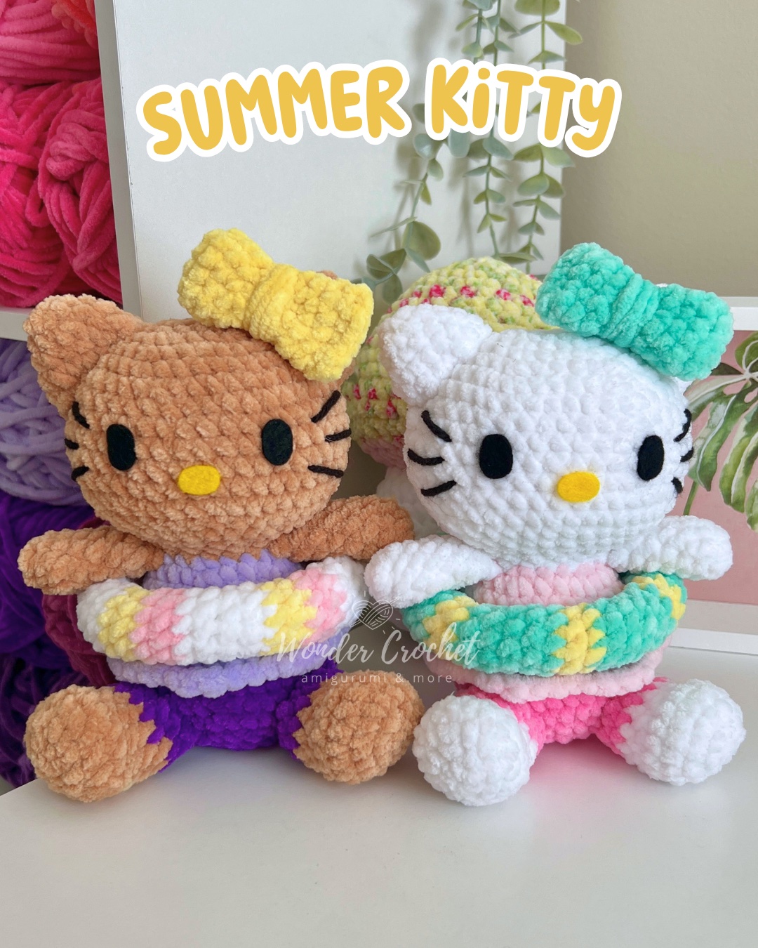 Summer Kitty Plush Crochet Pattern - Amigurumi