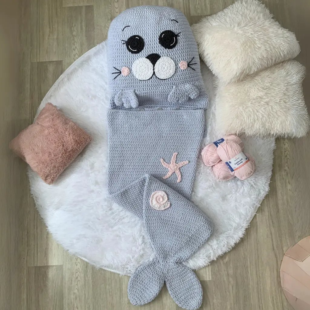 Seal Sleeping Bag and Pillow