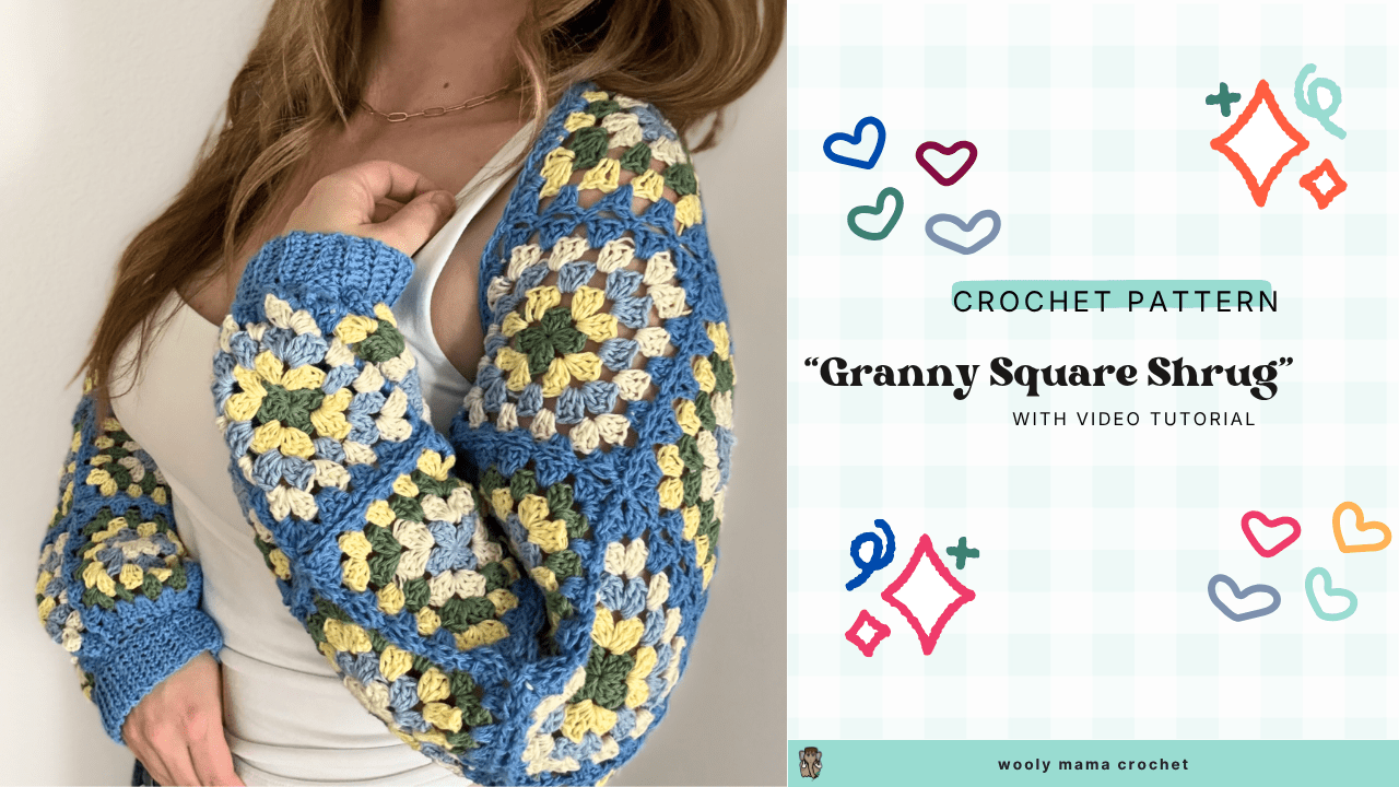 Granny Square Shrug – Join As You Go with Video Tutorial