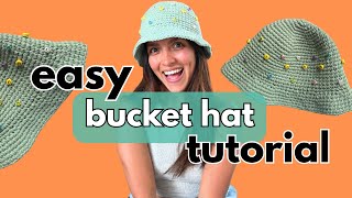 how to crochet a bucket hat | easy, one stitch, beginner friendly