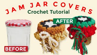10 minutes crochet jam jar covers! | Crochet Gift Ideas!