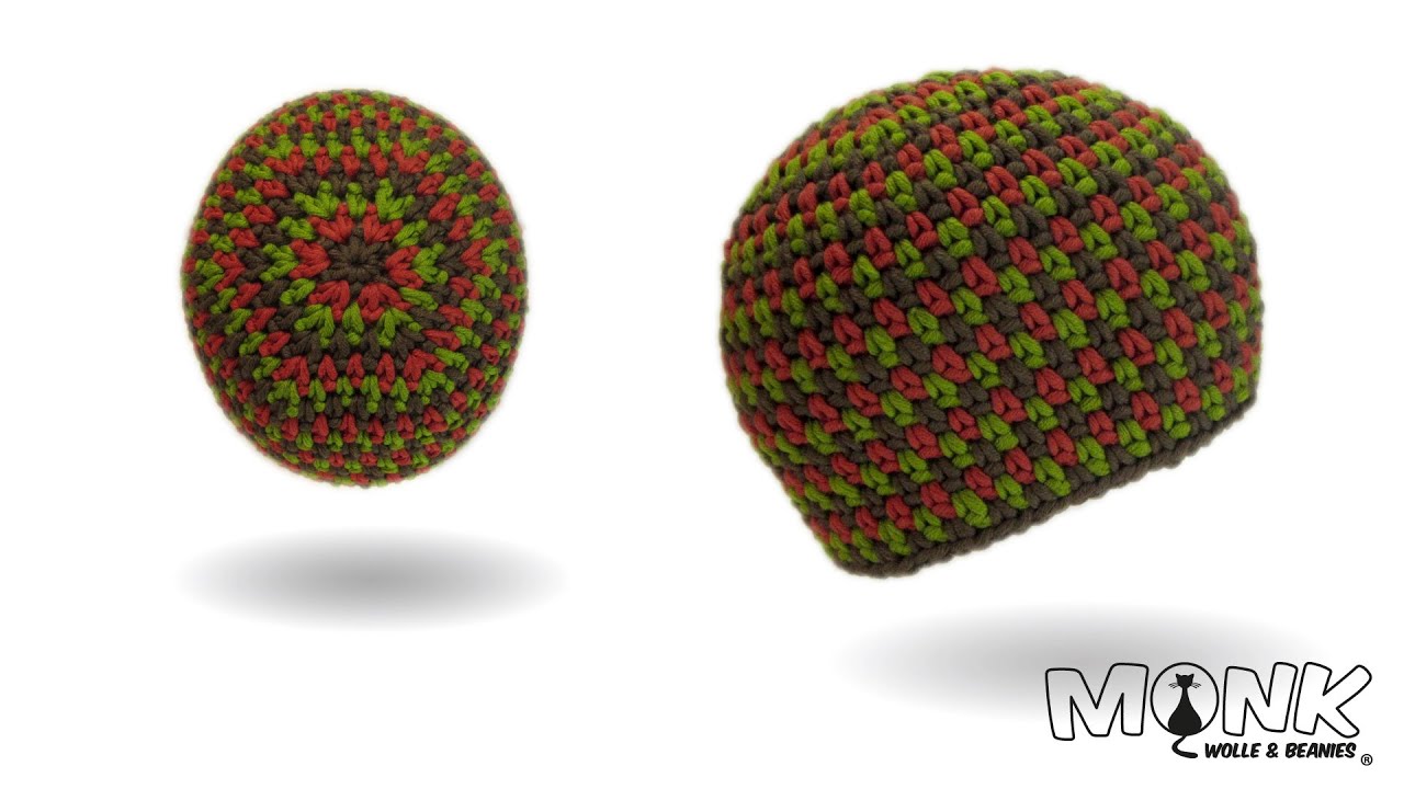 Moss stitch beanie No. 2 (Tweed Style)