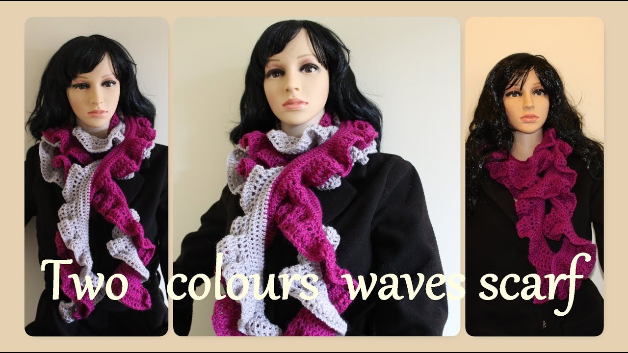 Two colours waves scarf