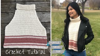 How to crochet : Turtle neck top