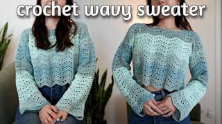 Crochet Wavy Sweater Tutorial | Crochet Mesh Top