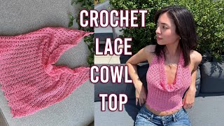 Crochet Cowl Top Tutorial: Trendy Pattern! |ALL Sizes