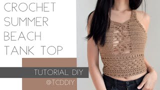 Crochet Summer Beach Tank Top | Tutorial DIY