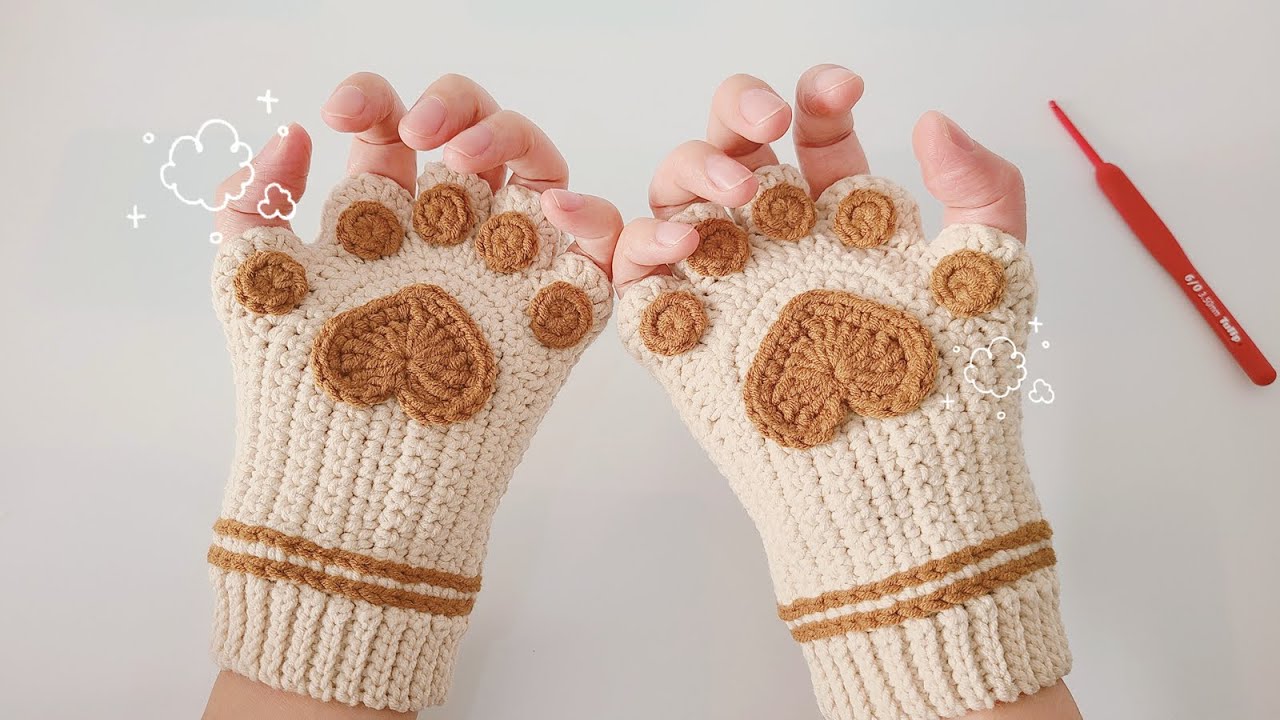 Cat claw half-finger gloves