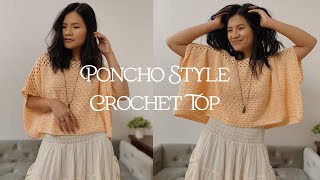 Poncho Style Crochet Top - 2 Pieces Crochet Top ( Free Crochet Pattern )
