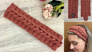 Easy, quick, and beautiful crochet headband! Step-by-step for beginners.
