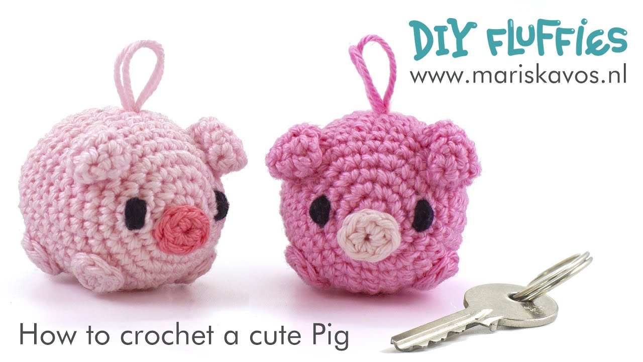 Pig Amigurumi keychain