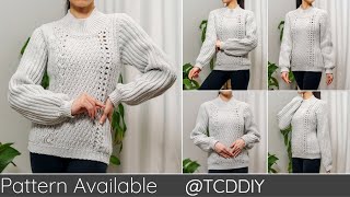 How to Crochet a Cable Stitch Sweater | Pattern & Tutorial DIY