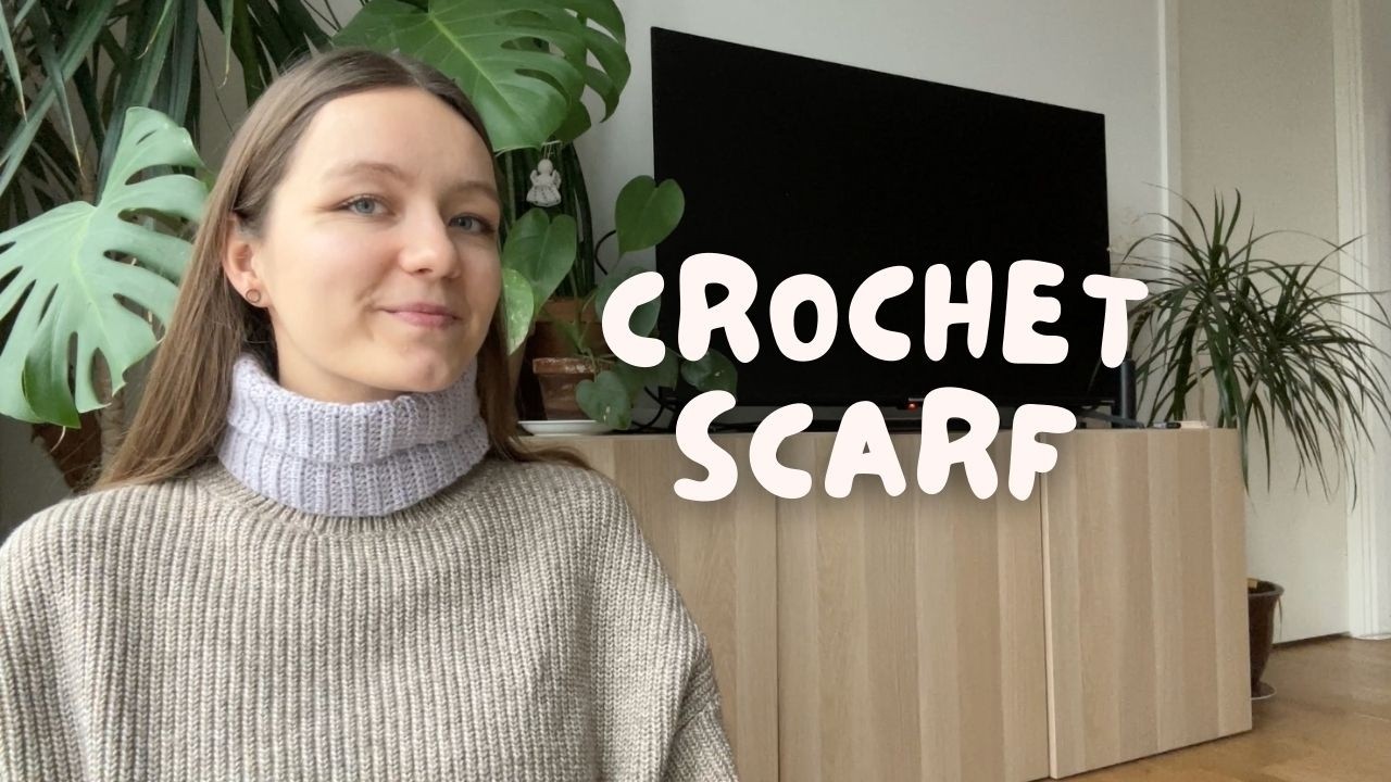 🧣CROCHET SCARF: easy & customizable beginner friendly pattern