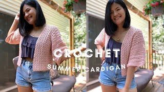 How to Crochet a Cardigan - Crochet Short Sleeve Cardigan (Summer Cardigan Pattern)