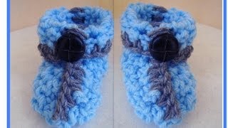 BABY BOY CROCHET BOOTIES