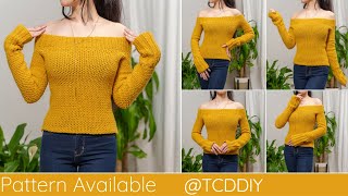 How to Crochet an Off the Shoulder Top | Pattern & Tutorial DIY