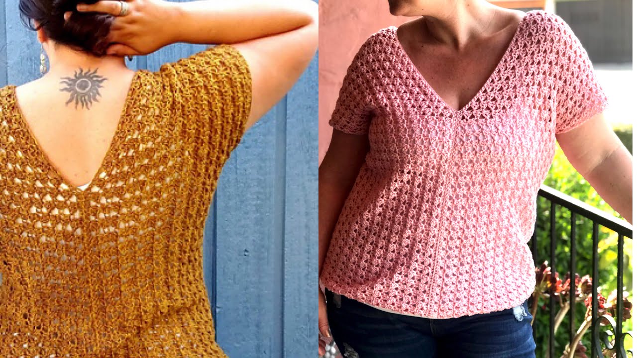 Slanted Granny Vneck Summer Top