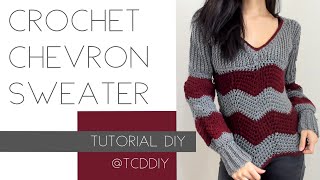 Crochet Chevron Sweater | Tutorial DIY