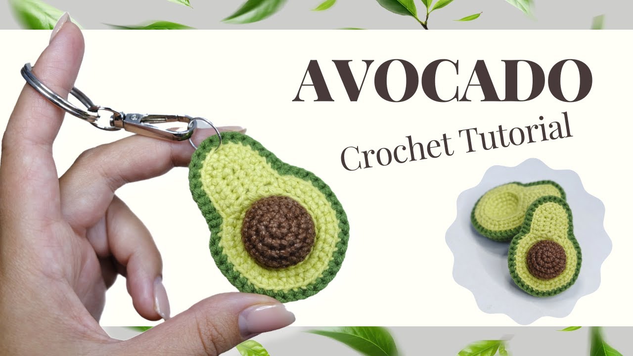Amigurumi Avocado Keychain