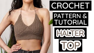 How to Crochet: Halter Top | Pattern & Tutorial DIY
