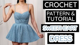 How to Crochet Sweetheart Dress | Pattern & Tutorial DIY