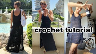 CROCHET MAXI DRESS TUTORIAL | how to crochet a maxi dress | free crochet dress pattern ANY LENGTH 🧶