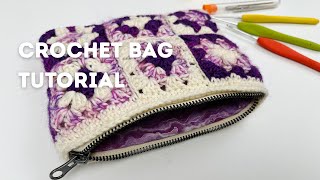 How to crochet a granny square bag - Quick Crochet Gift Ideas