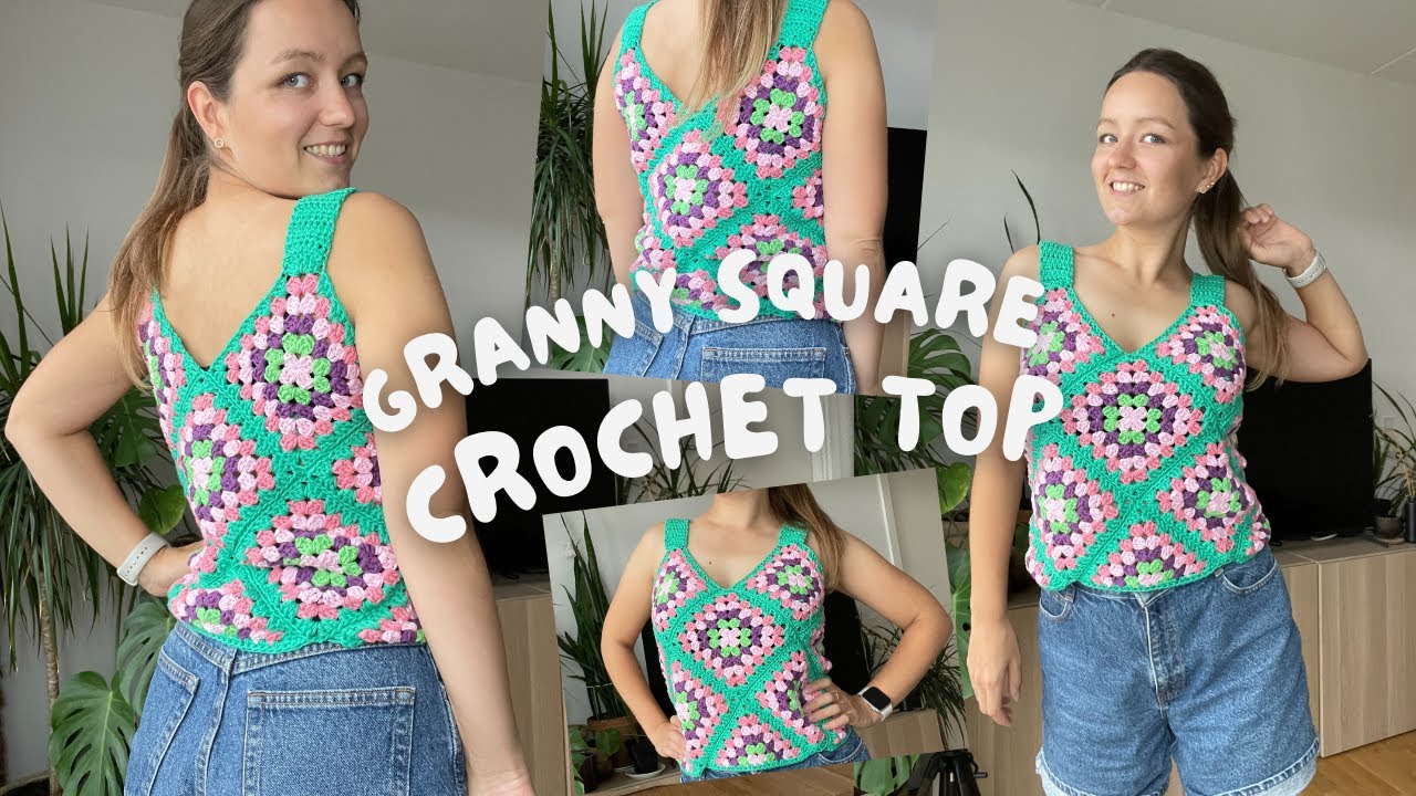 crochet top from granny squares | easy beginner-friendly pattern 🌞