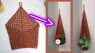 Crochet Plant Hanging Basket Tutorial