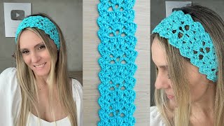 Easy, quick and economical lace crochet headband/Crochet headband