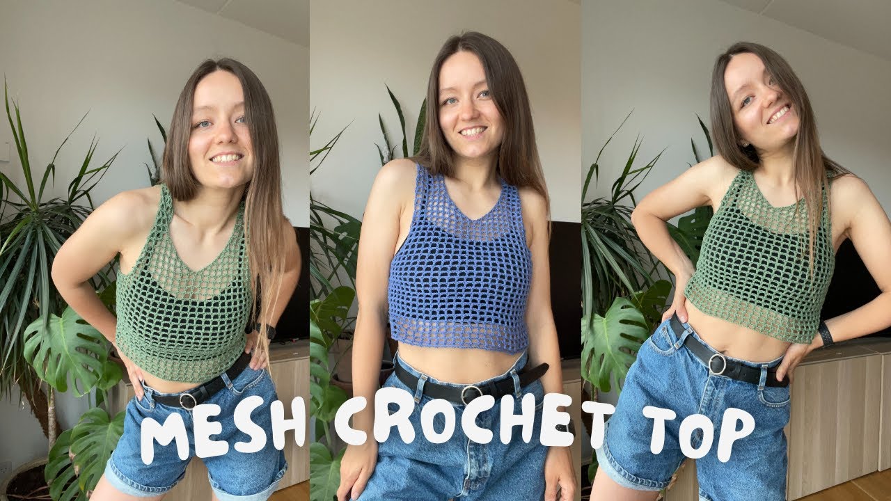 👚 MESH CROCHET CROP TOP | beginner friendly tutorial