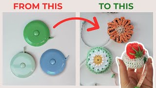 No more boring tape measures! Cover them with crochet! π