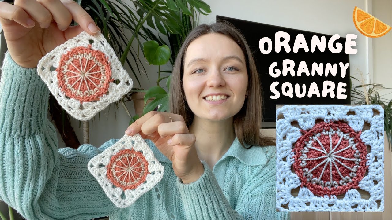🍊 ORANGE GRANNY SQUARE | beginner friendly crochet tutorial