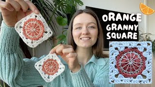 🍊 ORANGE GRANNY SQUARE | beginner friendly crochet tutorial