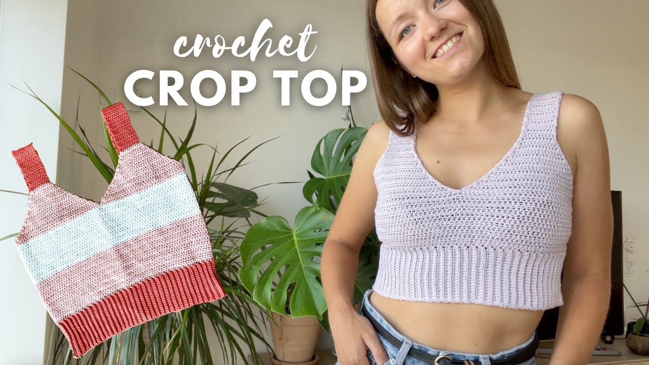 EASY CROCHET RIBBED CROP TOP TUTORIAL (SC & HDC) | Beginner Friendly DIY Tank/Bralette