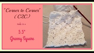 "Corner to Corner Granny Square"- 5.5 Inch