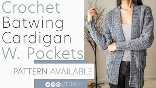 How to Crochet A Batwing Cardigan | Pattern & Tutorial DIY