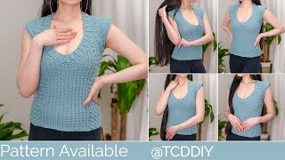 How to Crochet a Short Sleeve Top | Pattern & Tutorial DIY