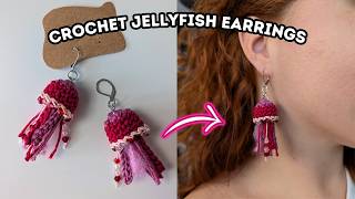 Crochet Jellyfish Earrings Pattern | Easy Crochet Earrings Tutorial | Step by Step