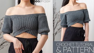 How to Crochet: Off the Shoulder Jumper | Pattern & Tutorial DIY