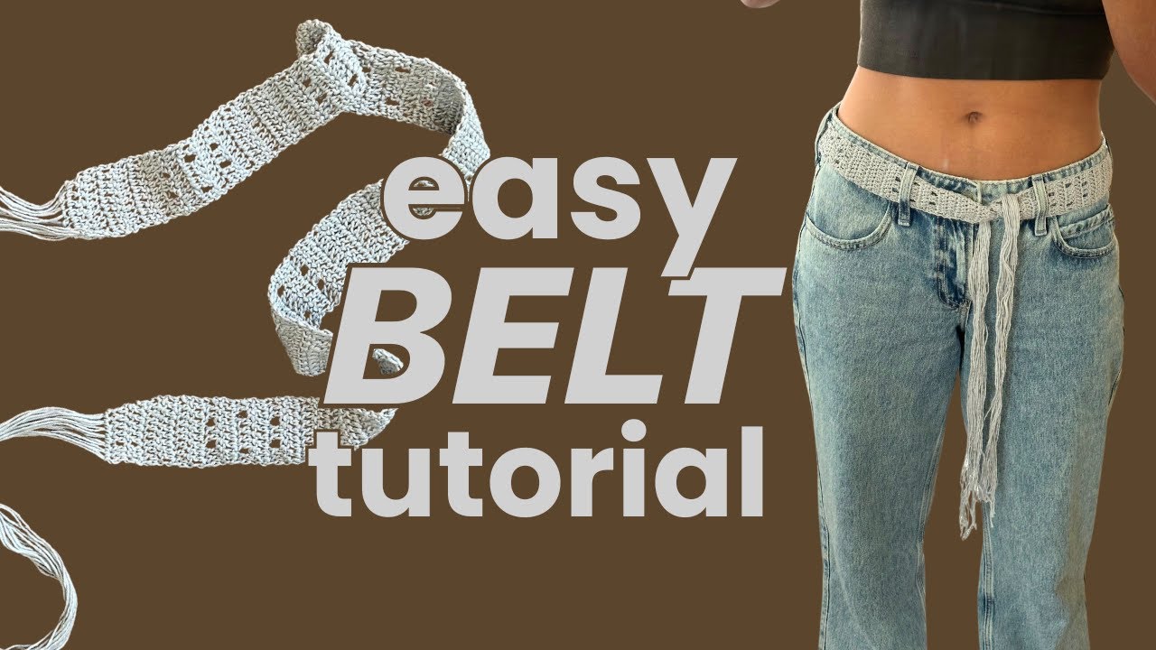 Filet Crochet Belt - Step by Step tutorial