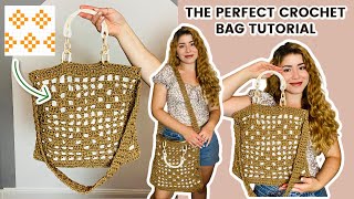 Easy Filet Crochet Bag | DIY BAG | How to Crochet a Bag Step by Step