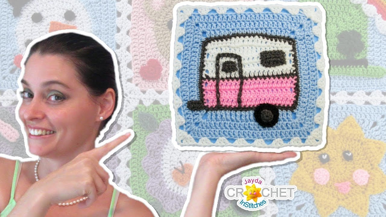 Vintage Camper Blanket Square August 2017