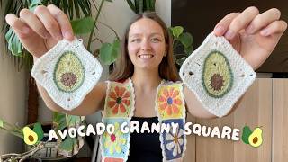 🥑 AVOCADO GRANNY SQUARE | beginner friendly tutorial with in depth sep by step explanation