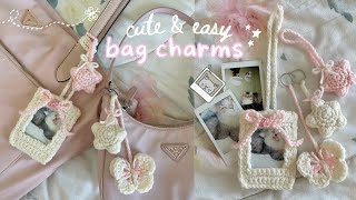 how to crochet cute bag charms | butterfly, photocard holder, & star (beginner-friendly tutorial)