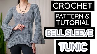 How to Crochet: Bell Sleeve Top | Pattern & Tutorial DIY
