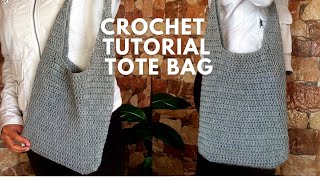 Tutorial TOTE BAG a CROCHET para PRINCIPIANTES